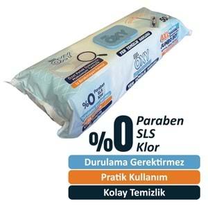 Mr. Oxy Yüzey Temizlik Havlusu Mop Uyumlu 50 Yaprak Plastik Kapaklı