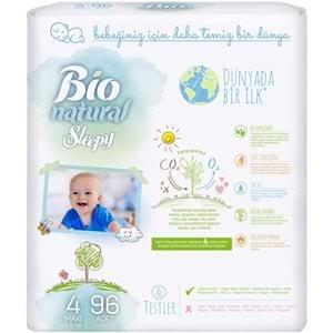 Sleepy Bebek Bezi Bio Natural Beden:4 (7-16Kg) Maxi 96 Adet Ultra Pk