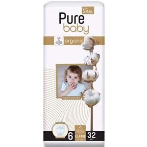 Pure Baby Bebek Bezi 6 Beden 15-27 KG Extra Large 32 Adet Ekonomik Pk