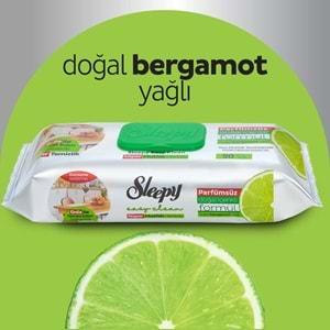 Sleepy Easy Clean Yüzey Temizlik Mutfak Havlusu - Mendili 50 Yaprak Bergomot Yağlı Plastik Kapaklı