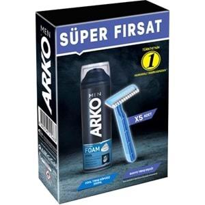 Arko Men Banyo 5 Adet + Cool Köpük Pro 200ML