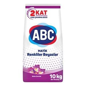 Abc Matik Toz Çamaşır Deterjanı 10KG Bahar Esintisi/Renkliler Beyazlar
