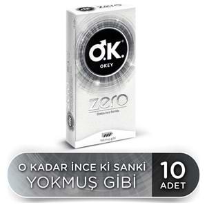 Okey Prezervatif 10 Adet Zero (Ekstra İnce Formlu)