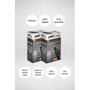 Only Evo Beyond Glove Nitril Siyah Pudrasız Muayene Eldiveni 100 Lü Pk L - Large - Büyük