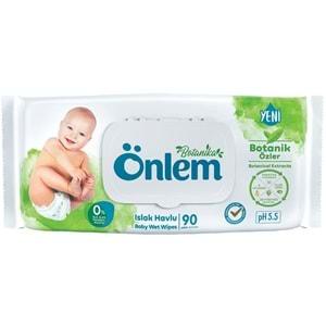 Önlem Islak Havlu Mendil 90 Yaprak Botanika Özlü Plastik Kapaklı