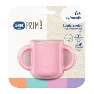 Wee Baby Prime Silikon Kulplu Bardak (Kod:926) - Pembe