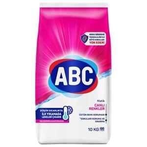 Abc Matik Toz Çamaşır Deterjanı 20KG (2PK*10KG) Karma Set Klasik & Canlı Renkler (132 Yıkama)