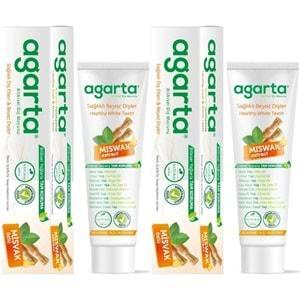 Agarta Doğal Diş Macunu 100ML Misvak özlü (2 Li Set)