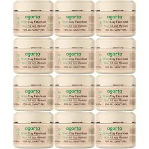Agarta Doğal Yeşil Kil Yüz Maskesi 150ML (12 Li Set)