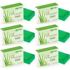 Agarta El Yapımı Doğal Sabun 150GR Aloe Vera (6 Lı Set)