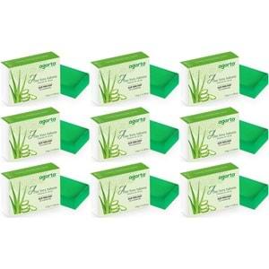 Agarta El Yapımı Doğal Sabun 150GR Aloe Vera (9 Lu Set)