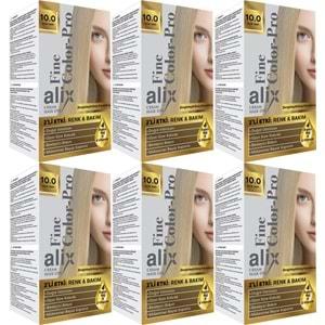 Alix 50ML Kit Saç Boyası 10.0 Açık Sarı (6 Lı Set)