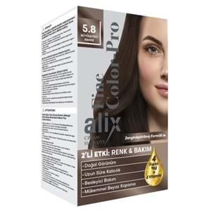 Alix 50ML Kit Saç Boyası 5.8 Büyüleyici Kahve (5 Li Set)