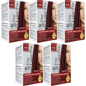Alix 50ML Kit Saç Boyası 4.6 Ateş Kızılı (5 Li Set)