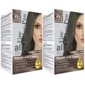 Alix 50ML Kit Saç Boyası 6.1 Küllü Koyu Kumral (2 Li Set)
