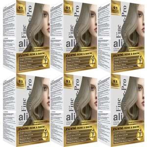Alix 50ML Kit Saç Boyası 9.1 Küllü Sarı (6 Lı Set)