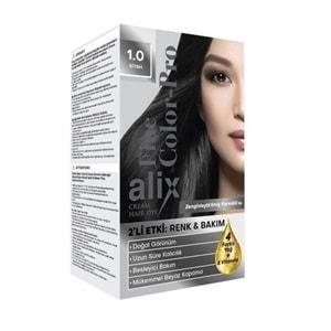 Alix 50ML Kit Saç Boyası 1.0 Siyah (2 Li Set)
