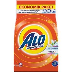 Alo Matik Toz Çamaşır Deterjanı 14KG Kar Çiçeği Ferahlğı / Renkliler ve Beyazlar (92 Yıkama) (2PK*7KG)