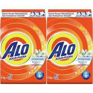 Alo Matik Toz Çamaşır Deterjanı 12KG Kar Çiçeği Ferahlğı / Renkliler ve Beyazlar (2PK*6KG) (80 Yıkama)