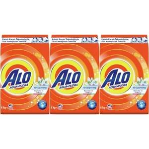 Alo Matik Toz Çamaşır Deterjanı 18KG Kar Çiçeği Ferahlğı / Renkliler ve Beyazlar (3PK*6KG) (120 Yıkama)