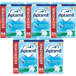 Nutrıcıa Aptamil 1200GR Devam Sütü No:3 (9-12 Ay) (5 Li Set)