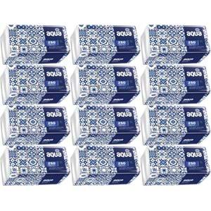 Aqua Pratik Mendil 250 Yaprak Tekli Pk (12 Li Set)