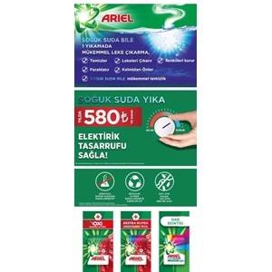 Ariel Matik Toz Çamaşır Deterjanı 14 KG Renklilere Özel/Dağ Esintisi (92 Yıkama) (2PK*7KG)