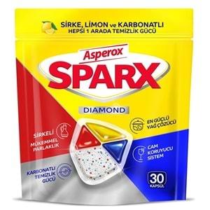 Asperox Sparx Bulaşık Makinesi Kapsülü 90 Adet Hepsi 1 Arada (Sirke-Limon-Karbonatlı) (3PK*30)