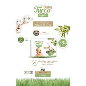 Baby Turco Bebek Bezi Doğadan Beden:2 (3-6Kg) Mini 210 Adet Jumbo Mega Pk