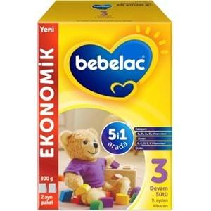 Bebelac 800GR No:3 Devam Sütü (9-12 Ay) (4 Lü Set)