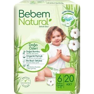 Bebem Bebek Bezi Natural Jumbo Fırsat Pk Beden:6 (15+Kg) Ekstra Large 60 Adet