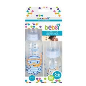 Bebsi Cam Biberon Seti Mavi (250ML+125ML) (2 Li Set)