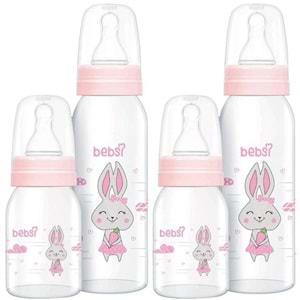 Bebsi Cam Biberon Seti Pembe (250ML+125ML) (2 Li Set)