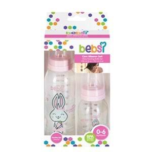 Bebsi Cam Biberon Seti Pembe (250ML+125ML) (2 Li Set)