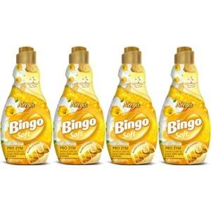 Bingo Soft Çamaşır Yumuşatıcı Konsantre 1440ML Nergis (4 Lü Set)