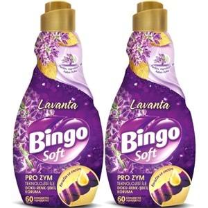 Bingo Soft Çamaşır Yumuşatıcı Konsantre 1440ML Lavanta (2 Li Set)