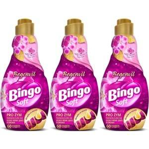 Bingo Soft Çamaşır Yumuşatıcı Konsantre 1440ML Begonvil (3 Lü Set)