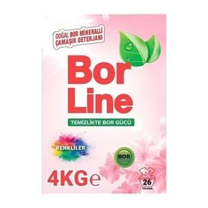 BorLine Matik Toz Çamaşır Deterjanı 32KG (Renkliler İçin) 208 Yıkama (8PK*4KG)