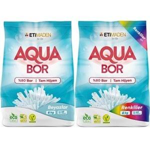 Boron AquaBor Matik Toz Çamaşır Deterjanı 12KG Beyazlar+Renkliler 80 Yıkama (2PK*6KG)