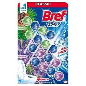 Bref Power Aktiv Klozet Bloğu Çam ve Lavanta Kokulu - Koku Giderici Jel Küpü (Karma 4 Lü Set)