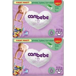 Canbebe Bebek Bezi Beden:6 (15-27Kg) Extra Large 64 Adet Ekonomik Fırsat Pk