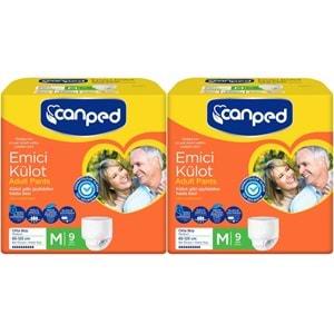 Canped Emici Külot Hasta Bezi M-Orta 18 Adet (2PK*9)