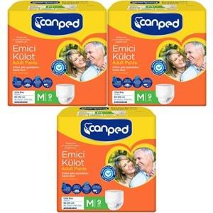 Canped Emici Külot Hasta Bezi M-Orta 27 Adet (3PK*9)