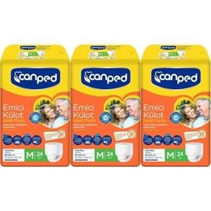 Canped Emici Külot Hasta Yetişkin Bezi M - Orta - Medium 72 Adet (3PK*24)