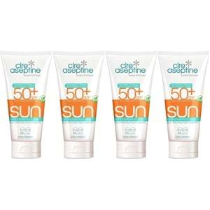 Cire Aseptine Sun Güneş Koruyucu Kremi 50+ SPF 150 ML (4 Lü Set)