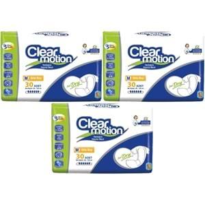 Clearmotion Yetişkin Hasta Bezi Bel Bantlı M - Orta - Medium 90 Adet (3PK*30)