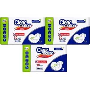 Clearmotion Yetişkin Hasta Bezi Bel Bantlı XL - Ekstra Büyük - Extra Large 90 Adet (3PK*30)