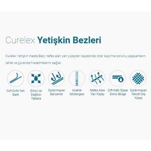 Curelex Hasta Bezi Yetişkin Bel Bantlı Tekstil Yüzey L-Büyük Boy 240 Adet Tekli Pk (8PK*30)