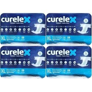 Curelex Hasta Bezi Yetişkin Bel Bantlı Tekstil Yüzey XL-Extra Large Boy 120 Adet Tekli Pk (4PK*30)