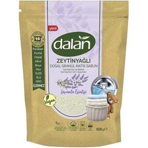 Dalan Doğal Granül Sabun Tozu 500GR Lavanta Esintisi (Doğal Bebekler İçin) (9 Lu Set) (144 Yıkama)